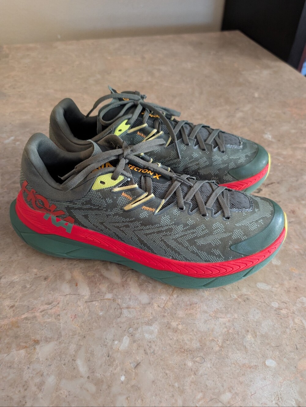 Hoka One One Tecton X Chaussure Trail Running Cushioned Shoes Men Size 9D No Box